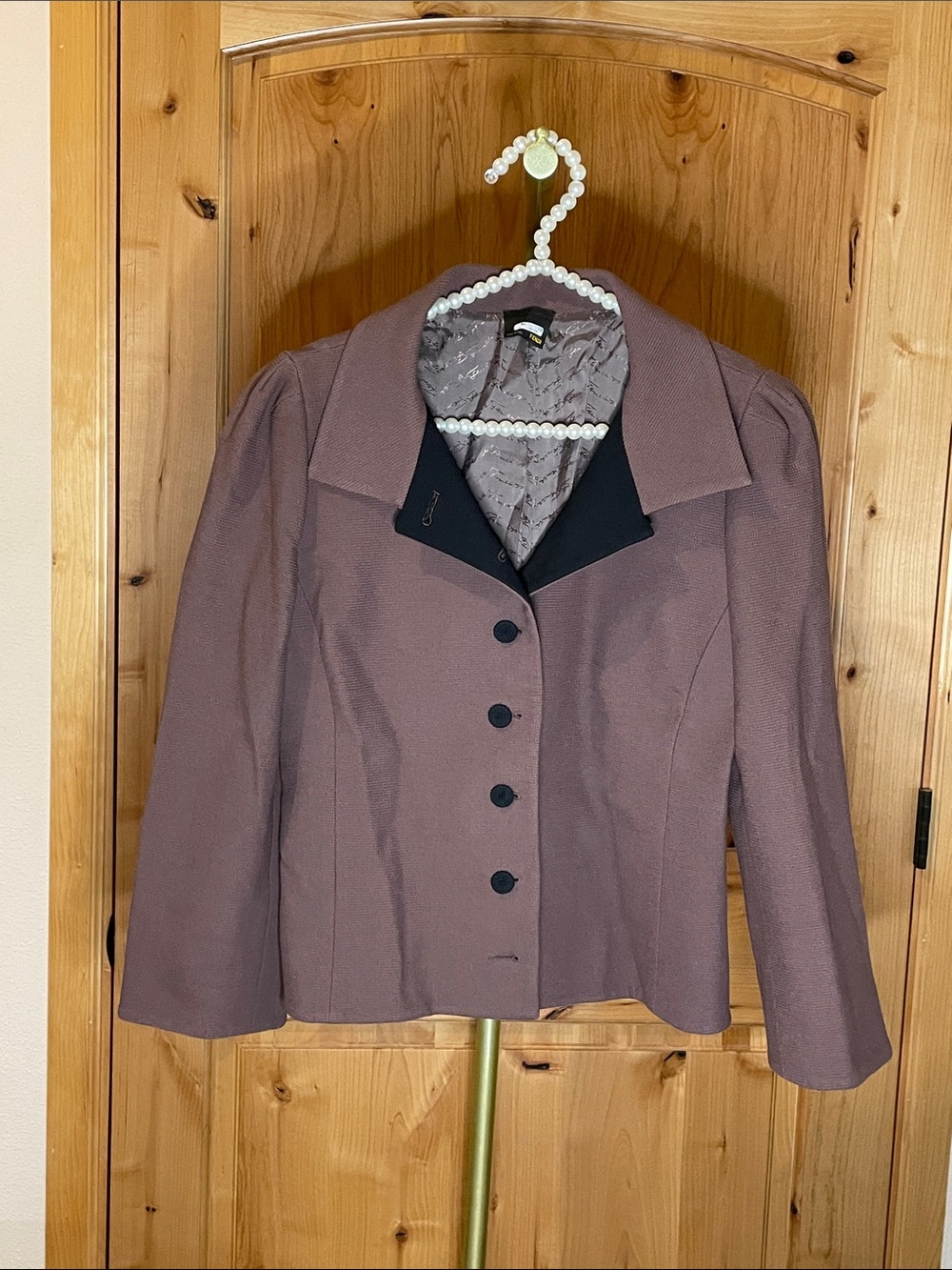 Fendi Brown Blazer with Black Accents Size IT42 (us size 6)